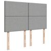 vidaXL Sommier &agrave; lattes de lit avec matelas Gris clair 140x200cm Tissu