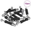 vidaXL Vis de verrou &agrave; came 12 pi&egrave;ces Argent et noir M6 x 40 mm m&eacute;tal