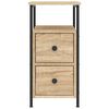 vidaXL Table de chevet ch&ecirc;ne sonoma 30x60x60 cm bois d'ing&eacute;nierie