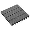 vidaXL Carreau de terrasse Design 3D 11 pc Gris 30 x 30 cm WPC