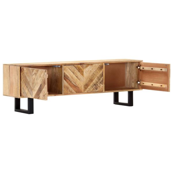 vidaXL Meuble TV 140x30x45 cm Bois de manguier massif