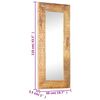 vidaXL Miroir sculpt&eacute; &agrave; la main 110x50x2,5 cm bois de manguier solide