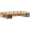 vidaXL Ensemble de canap&eacute;s d'ext&eacute;rieur 9 pcs Naturel
