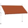 vidaXL Auvent manuel r&eacute;tractable 400 cm Orange et marron