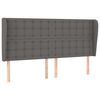 vidaXL T&ecirc;te de lit avec oreilles Gris 183x23x118/128 cm Similicuir