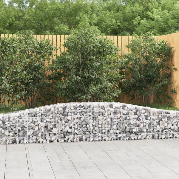 vidaXL Paniers &agrave; gabions arqu&eacute;s 9 pcs 400x30x40/60 cm Fer galvanis&eacute;