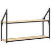 vidaXL &Eacute;tag&egrave;re murale 2 niveaux ch&ecirc;ne sonoma 80x21x51 cm