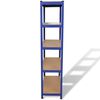 vidaXL &Eacute;tag&egrave;re de rangement &agrave; 5 niveaux Bleu Acier et bois ing&eacute;nierie
