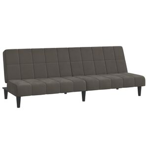 vidaXL Canap&eacute;-lit &agrave; 2 places gris fonc&eacute; velours