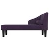 vidaXL Chaise longue avec traversin violet tissu