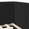 vidaXL Cadre de lit d'angle avec matelas 2 pcs Noir Velours