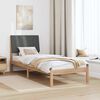vidaXL Cadre de lit avec t&ecirc;te de lit Marron 80 x 200 cm Pin massif