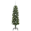 vidaXL Sapin de Noël artificiel Vert 150 cm PVC et acier et plastique