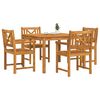vidaXL Ensemble de salle &agrave; manger pour jardin 5 pcs Marron
