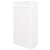 vidaXL Panier à linge d'angle Bambou Blanc 60 L