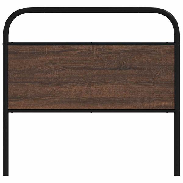 vidaXL T&ecirc;te de lit de remplacement ch&ecirc;ne marron 100 cm acier et bois d'ing&eacute;nierie