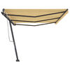 vidaXL Auvent manuel r&eacute;tractable sur pied 600x300 cm Jaune/Blanc