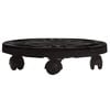 vidaXL Support sur roulettes pour plantes Diam&egrave;tre 30 cm Noir 170 kg