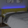 vidaXL T&ecirc;te de lit &agrave; LED Vert 203x16x78/88 cm Tissu