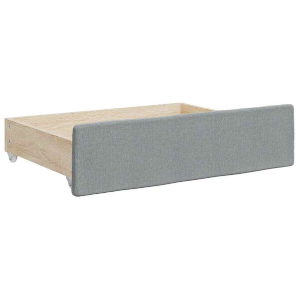 vidaXL Tiroirs de rangement dessous de lit 2 pcs gris clair