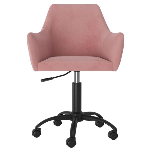 vidaXL Chaise pivotante de salle &agrave; manger Rose Velours