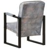 vidaXL Chaise de canap&eacute; 60x75x90 cm Gris Cuir de ch&egrave;vre v&eacute;ritable
