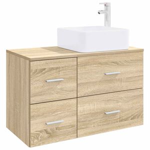 vidaXL Ensemble de mobilier de salle de bain 2 pc Ch&ecirc;ne Sonoma