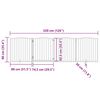 vidaXL Barri&egrave;re pour chiens et porte 4 panneaux blanc bois de peuplier