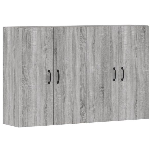 vidaXL Armoires murales 2 pcs sonoma gris bois d'ing&eacute;nierie