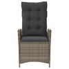 vidaXL Ensemble de bistro 3 pcs avec coussins gris r&eacute;sine tress&eacute;e
