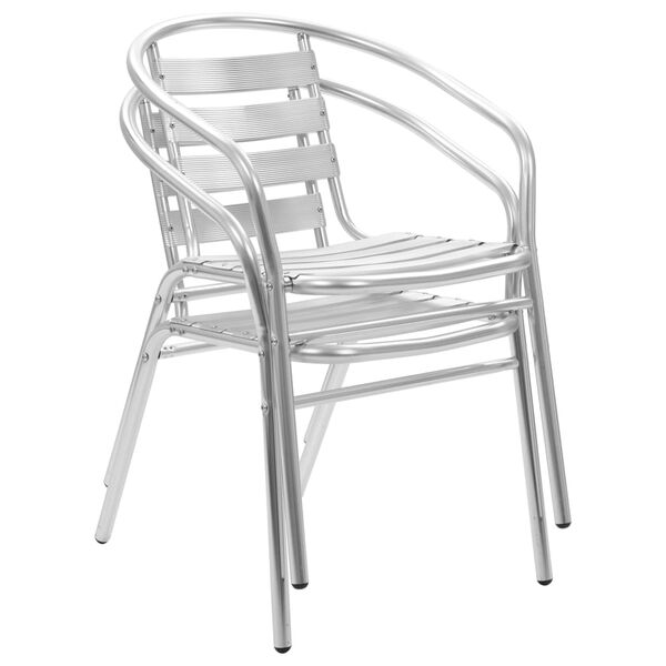 vidaXL Chaises empilables d'ext&eacute;rieur lot de 2 Aluminium