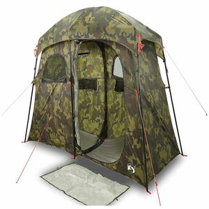 vidaXL Tente de douche 2 personnes camouflage imperm&eacute;able