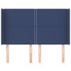 vidaXL T&ecirc;te de lit avec oreilles Bleu 147x16x118/128 cm Tissu