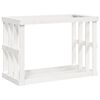 vidaXL Porte-b&ucirc;ches d&rsquo;ext&eacute;rieur Blanc 108x52x74 cm Bois massif de pin