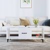 vidaXL Table basse Blanc 102x50x40 cm Bois d'ing&eacute;nierie