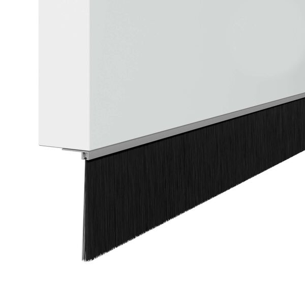 vidaXL Brosses d'&eacute;tanch&eacute;it&eacute; pour porte &agrave; visser 2 pcs Argent 100 cm