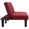 vidaXL Canap&eacute; &agrave; 2 places Rouge bordeaux Tissu