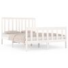 vidaXL Cadre de lit sans matelas blanc bois massif