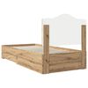 vidaXL Cadre de lit Ch&ecirc;ne artisanal 100 x 200 cm Bois d'ing&eacute;nierie