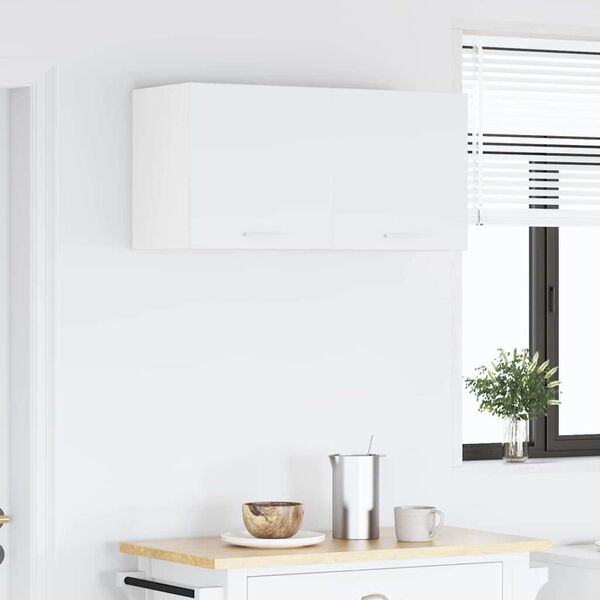 vidaXL Armoire suspendue Blanc 40 x 31 x 40 cm Bois d'ing&eacute;nierie