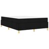 vidaXL Cadre de lit avec matelas Noir 140 x 200 cm tissu