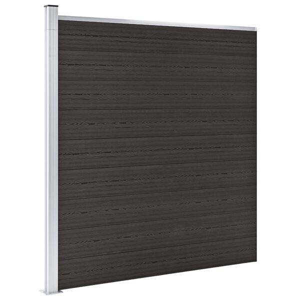 vidaXL Panneau de cl&ocirc;ture WPC 175x186 cm Noir