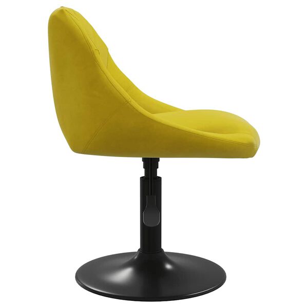 vidaXL Chaise de salle à manger Jaune moutarde Velours