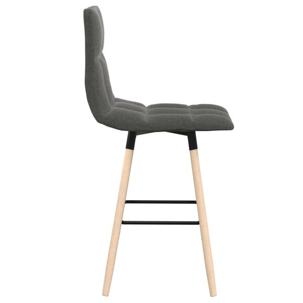 vidaXL Tabourets de bar lot de 2 gris clair tissu
