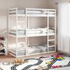 vidaXL Lit superpos&eacute; triple sans matelas 90x200 cm bois de pin massif