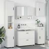 vidaXL Ensemble de mobilier de salle de bain avec tiroir 5 pcs Blanc