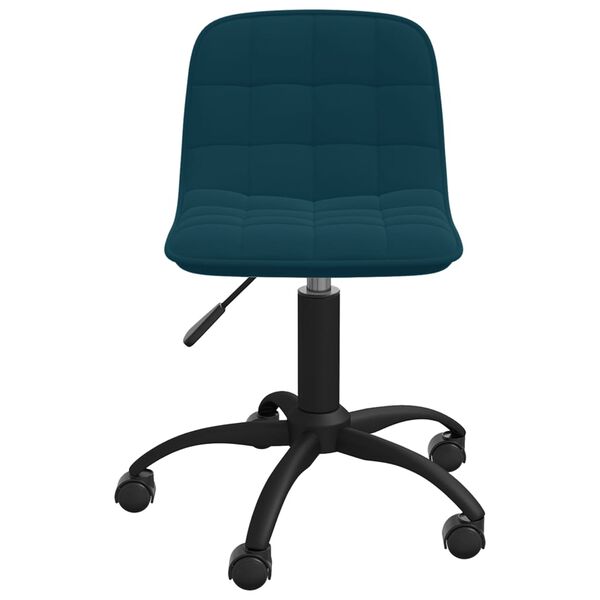 vidaXL Chaises pivotantes &agrave; manger lot de 2 Bleu Velours