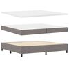 vidaXL Lit &agrave; ressorts avec matelas Taupe 200 x 200 cm tissu