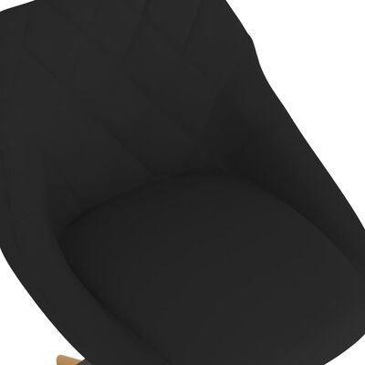 vidaXL Chaise pivotante de bureau Noir Velours
