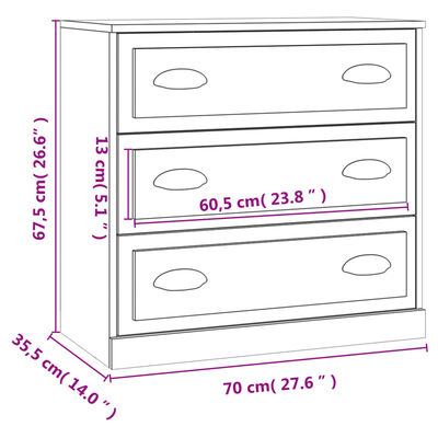 vidaXL Buffets 2 pcs blanc brillant bois d'ingénierie